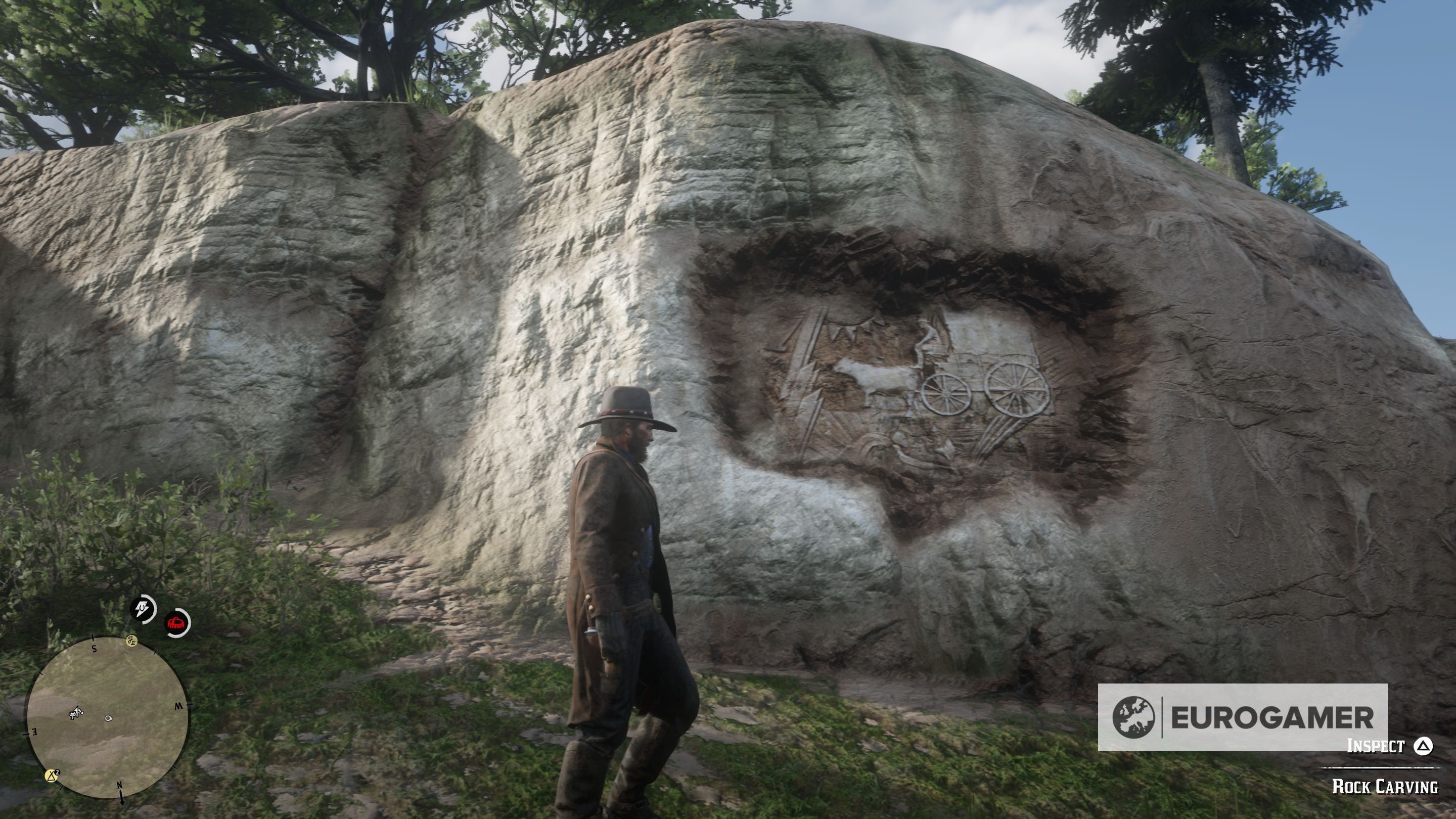 Red Dead Redemption 2 Rock Carving locations